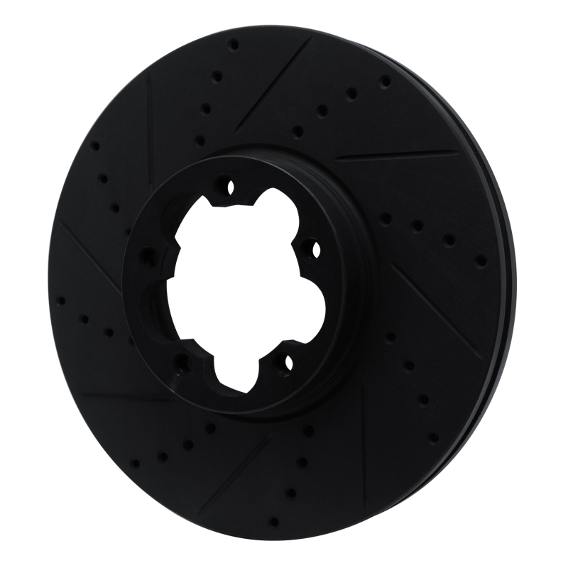 Ford Transit-350 HD/DRW Brake Rotor (1) - Front Left - R1 Concepts - Drilled & Slotted - Black - `15-`25